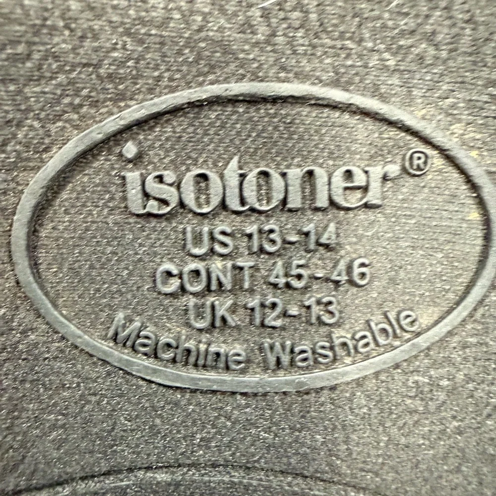 Isotoner Slippers Men's 13/14‎ Gray Slip On Loafers Moccasin Loungewear Dadcore